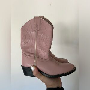 Masterson Boot Co. Pink Leather Youth Western Boots Size 13